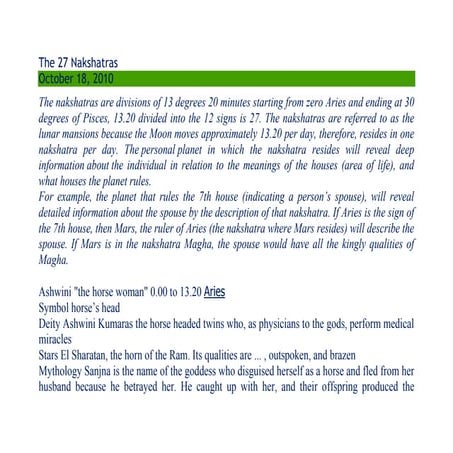 Nakshatra calculator.com ( 27 nakshatras )