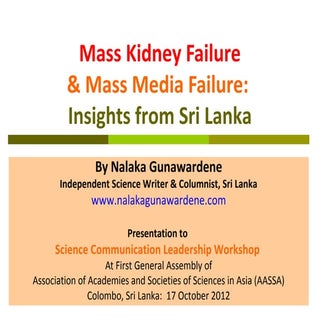 Nalaka Gunawardene - Mass Kidney Fa...