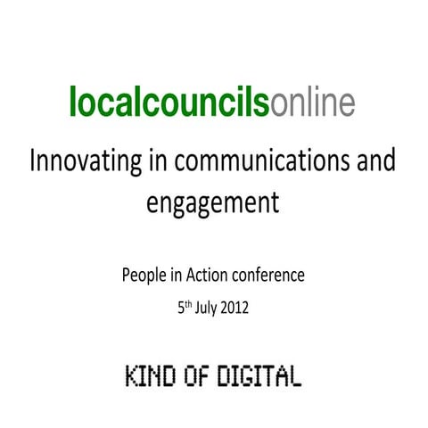 Innovating in communications and engagement