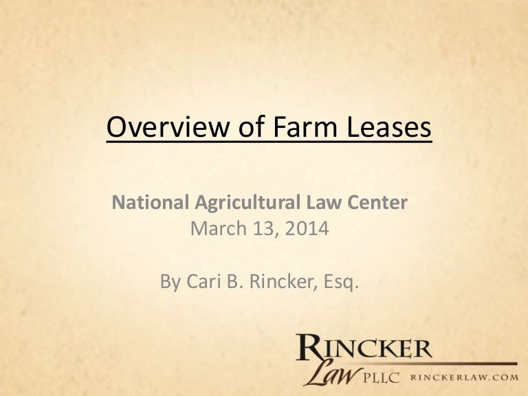 Overview of Farm Leases