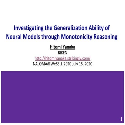 Investigating the Generalization Ability of Neural Models through Monotonicit...