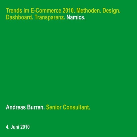 Trends im E-Commerce, Wrap Up 2010