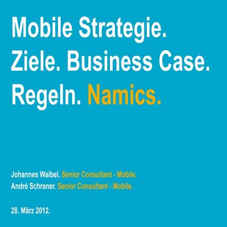 Mobile Strategie - 9 Golden Rules