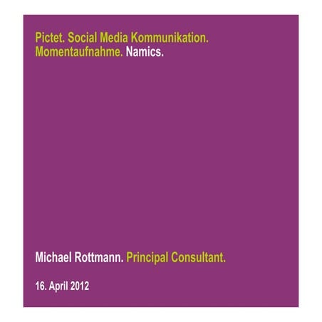 Private Banking and Social Media