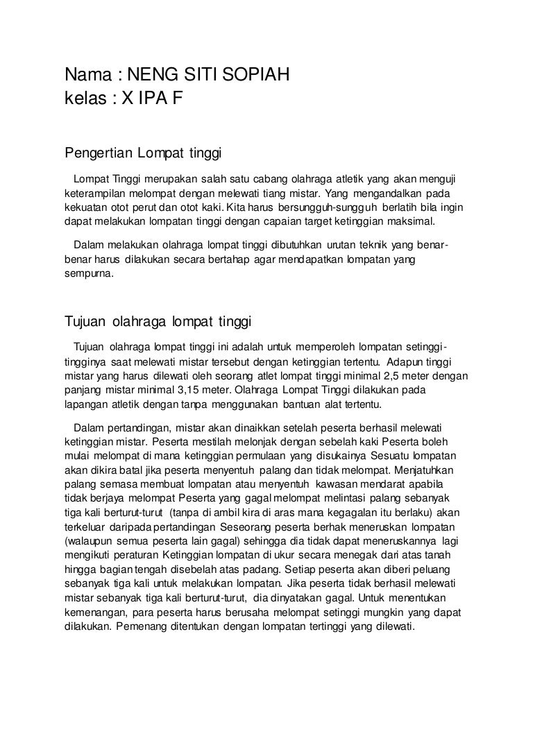 Gambar Gaya Gunting Dalam Lompat Tinggi Mirahs