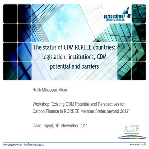 Nama 2011 session 2 the status of cdm rcreee countries