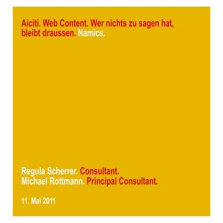 Web Content - Wer nichts zu sagen hat, bleibt draussen