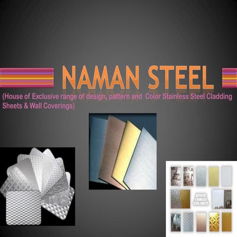 Stainless steel Design Sheet Catalog for lifts from Naman steel | PDF