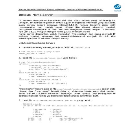 FreeBSD Name Server | PDF
