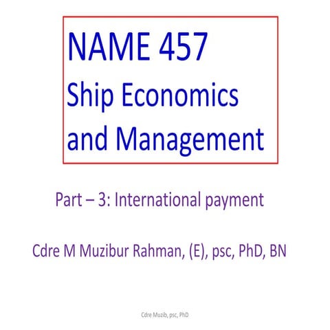 Name 457 maritime economics and management  payments