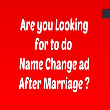 Name change ad after marriage 