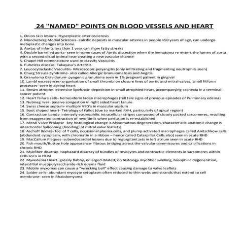 Named points from the pathology book