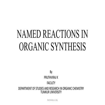 Named reactions in organic synthesis