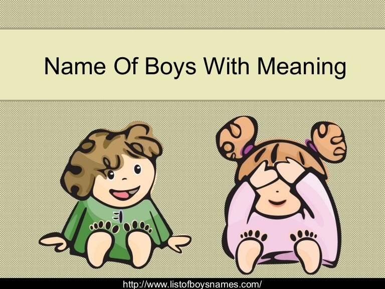 Name of boys with meaning
