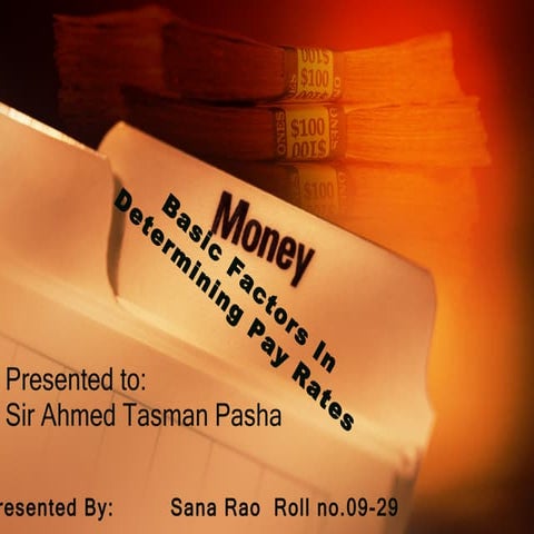 basic factors to determining pay rates