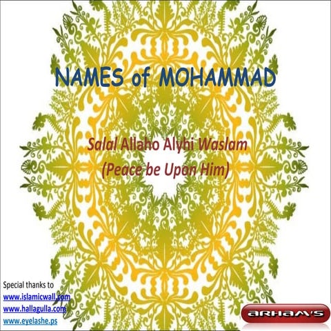 NAMES of MOHAMMAD