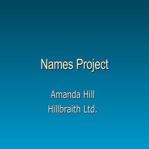 Names Amanda Hill