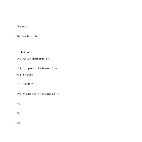 Name  Speech Title    I. Intro  A) Atten.docx