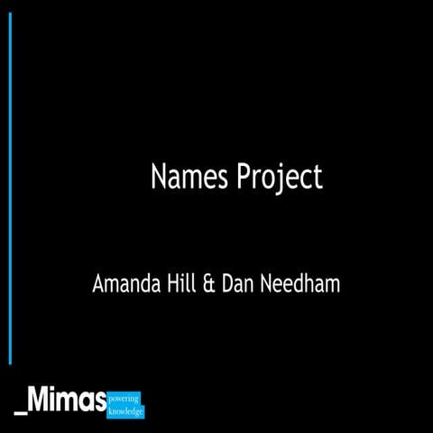Names project update