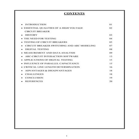 DIGITAL TESTING OF HIGH VOLTAGE CIRCUIT BREAKER