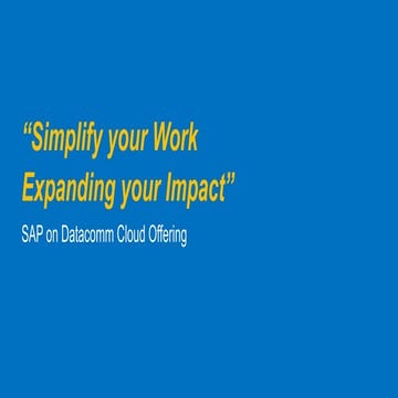 Nam Khong - SAP on Cloud for Your Intelligent Enterprise