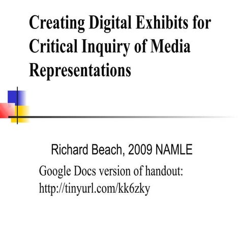 Creating Digital Exhibits for Critical Inquiry of Media Representations