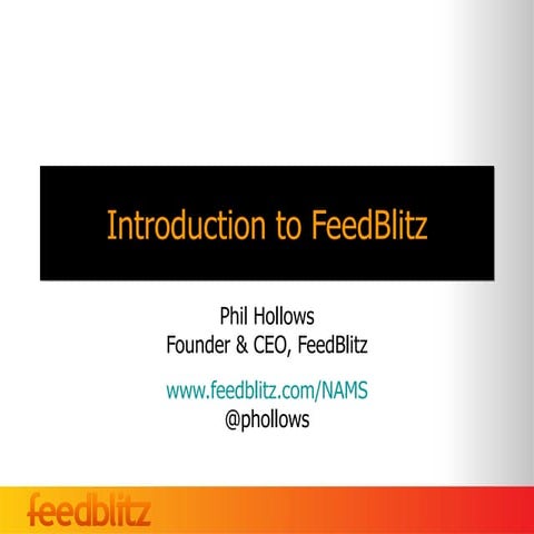 Nams introduction to feedblitz