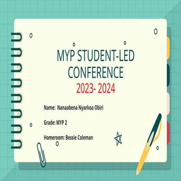 NANAABENA Student led conference slides for year 2