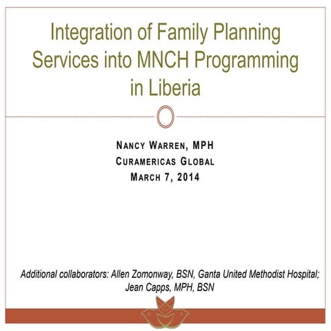 Nancy Warren Mini-U Presentation March 2014