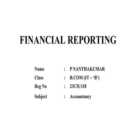 ACCOUNT financial reporting analysis full