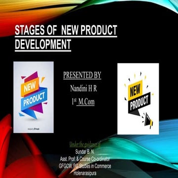 STAGES OF  NEW Product Development