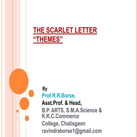 The Scarlett Letter by Nathaniel Hawthorne | PPTX