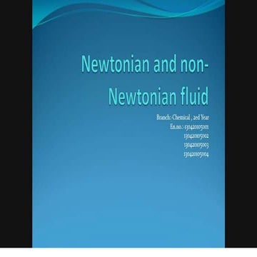 Newtonian and Non-Newtonian | PPTX
