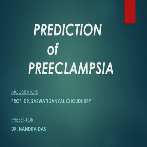 pathogenesis of Pre eclampsia | PPTX