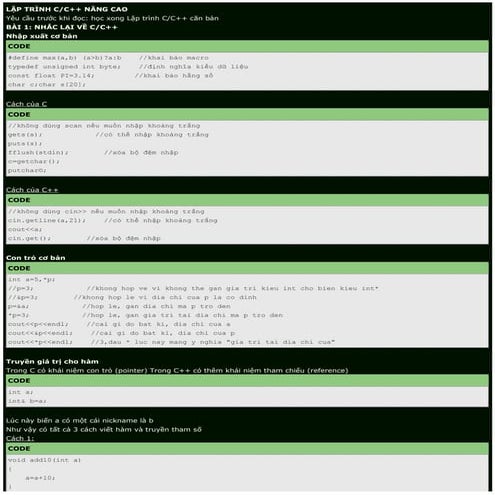 Giới thiệu ngôn ngữ lập trình C++ | PDF