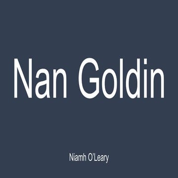 Nan Goldin Pecha Kucha