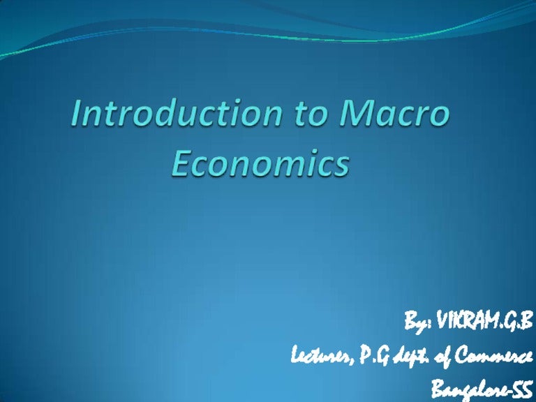 intro to macroeconomics