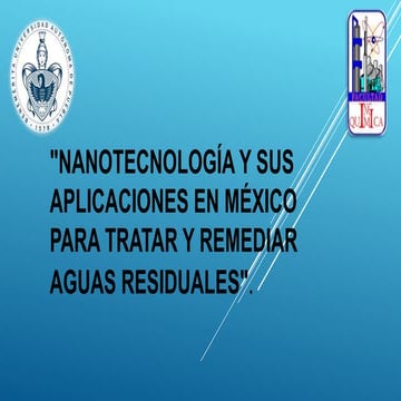 Nanotecnologia una Alternativa para el Tratamiento de Aguas Residuales ...