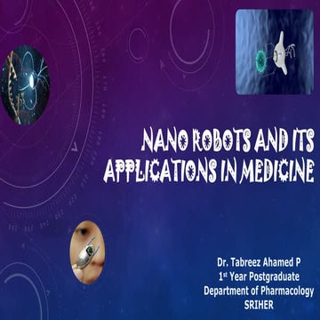 Nanorobotics ppt | PPTX