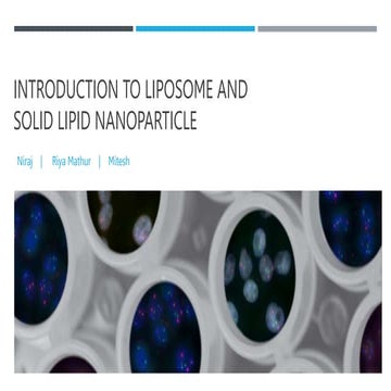 Solid lipid nanoparticles ppt | PPTX