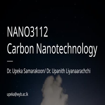 Introduction to the Carbon based materials