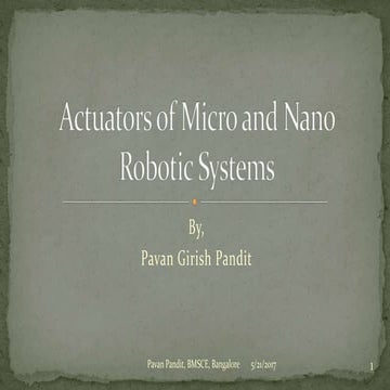 Nano and micro actuators(robotics)