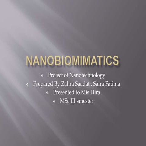 Bio inspired materials ppt | PPTX