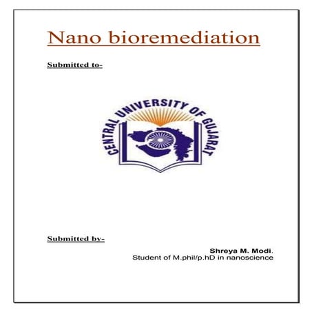 Nanobioremediation by shreya