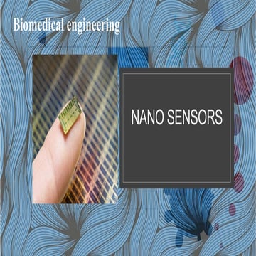 Nanosensors and its applications. pptx | PPTX