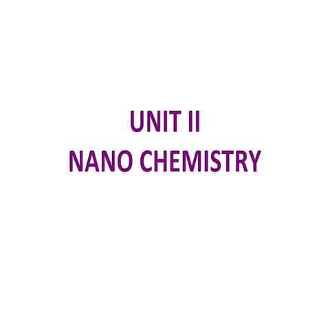 Nanochemistry, synthesis, characterization and applications