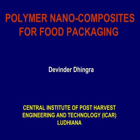 Nanocomposite for packaging