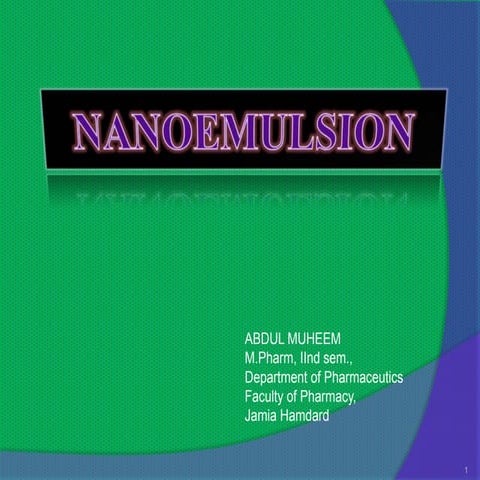 Nanoemulsion