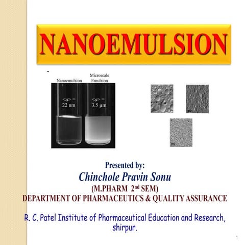 Nanoemulsion CHINCHOLE