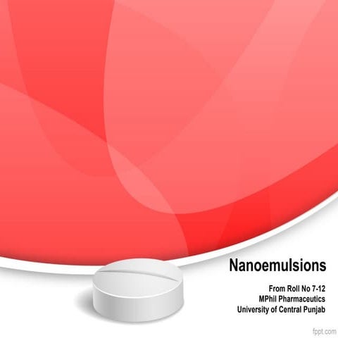 Nanoemulsions